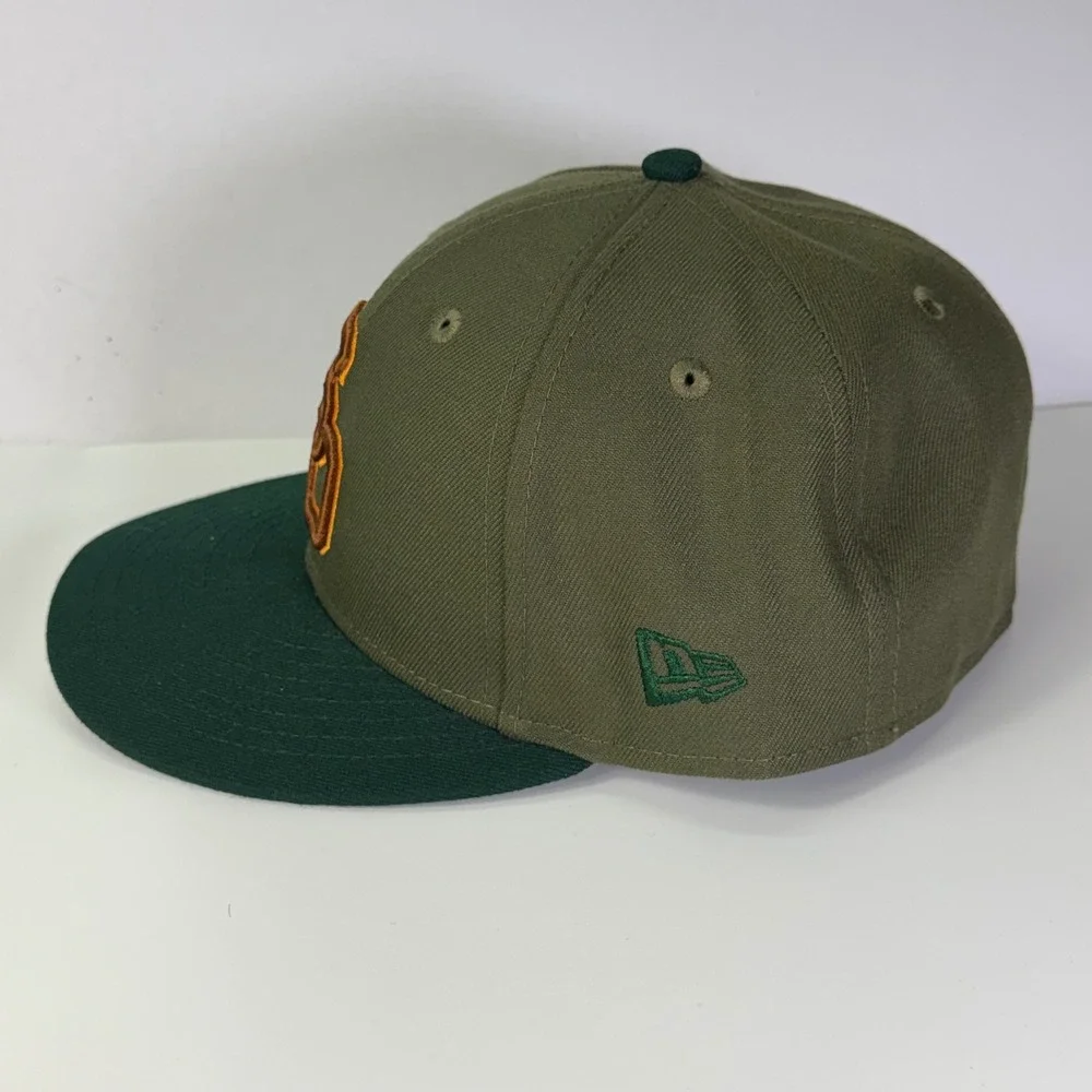 New Era Hat Men 7 1/2 Green San Diego Padres 59FIFTY Fitted MLB Cooperstown